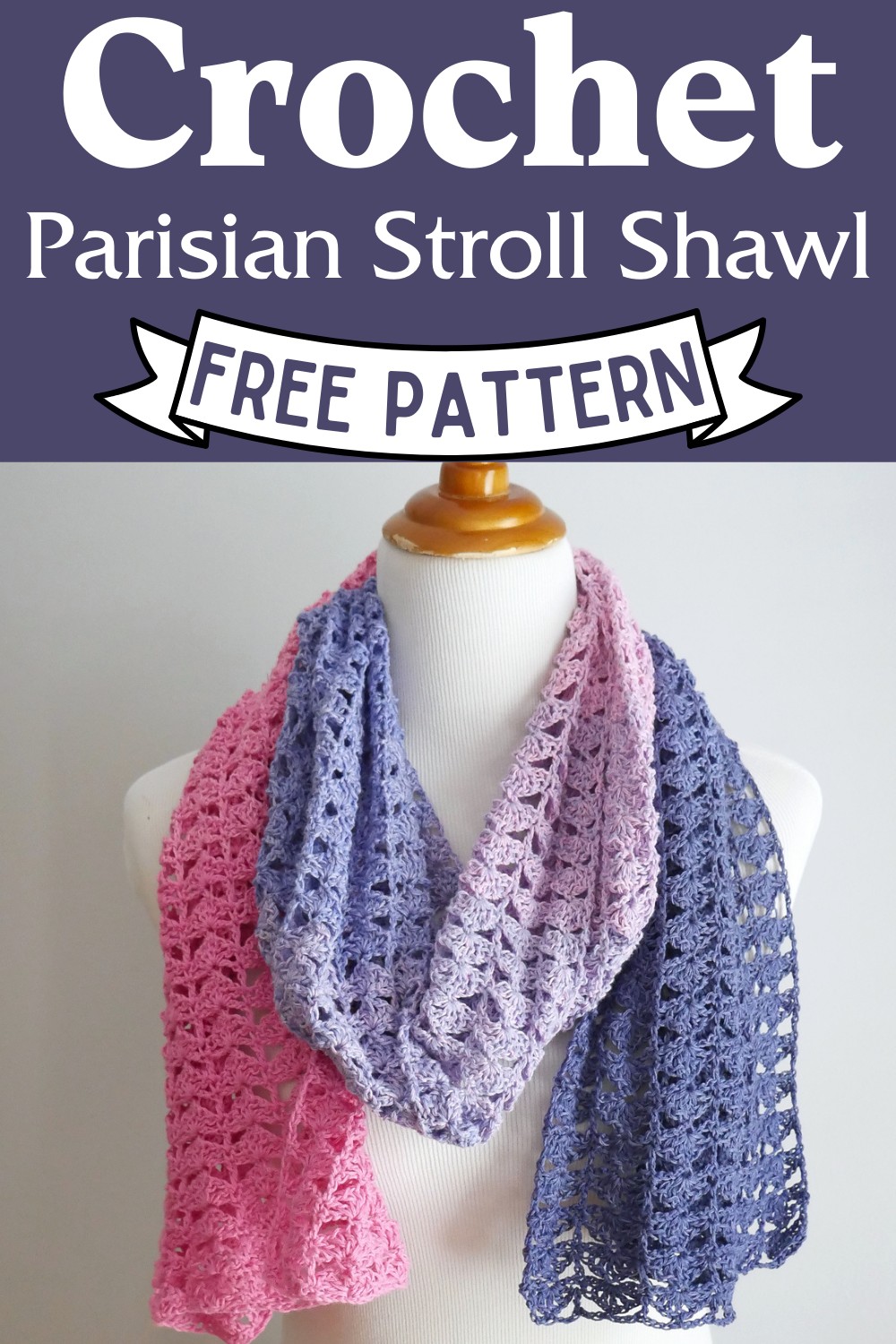 Crochet Parisian Stroll Shawl Pattern