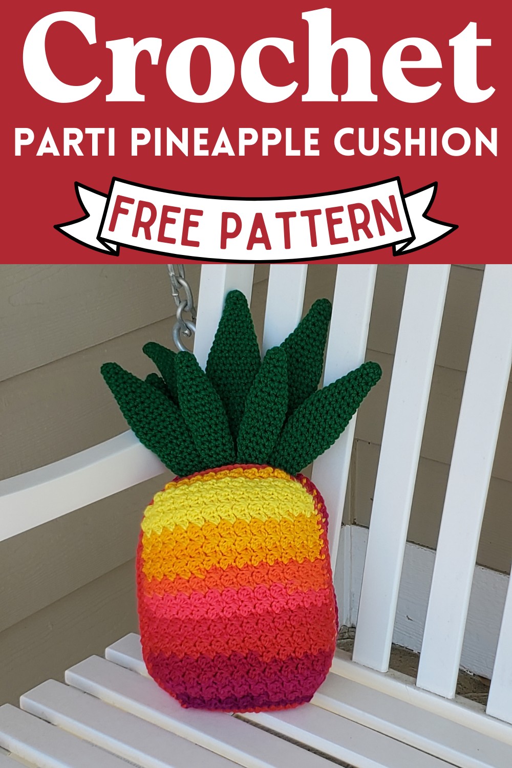 Crochet Parti Pineapple Cushion Pattern