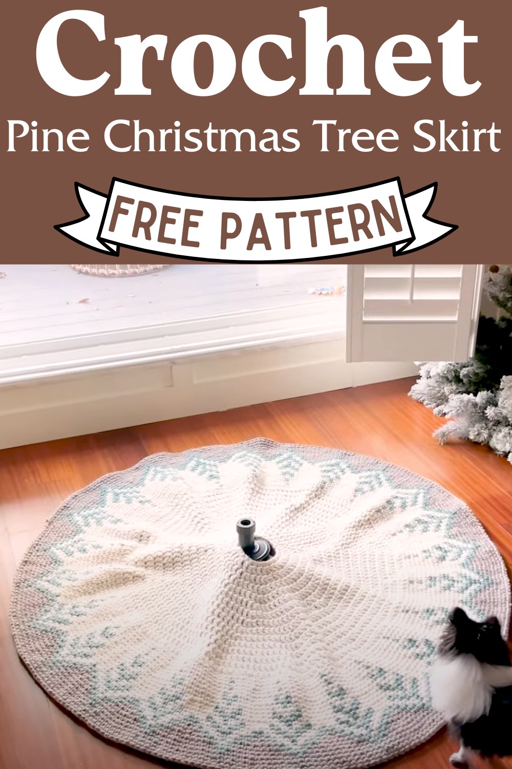 Crochet Pine Crochet Christmas Tree Skirt