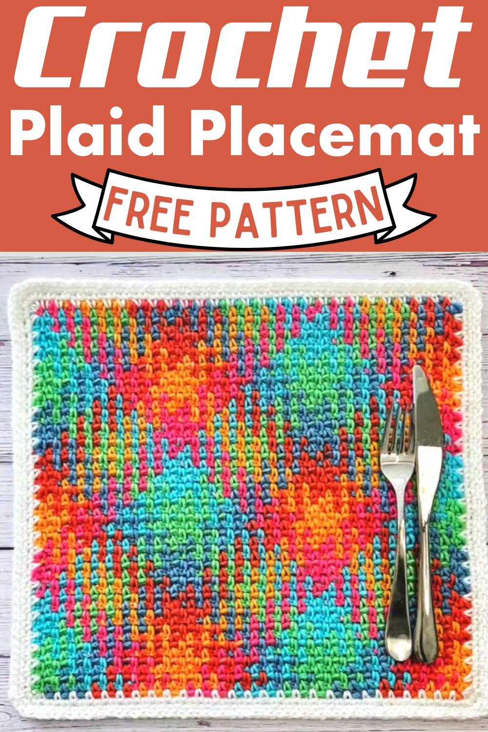 Crochet Plaid Placemat