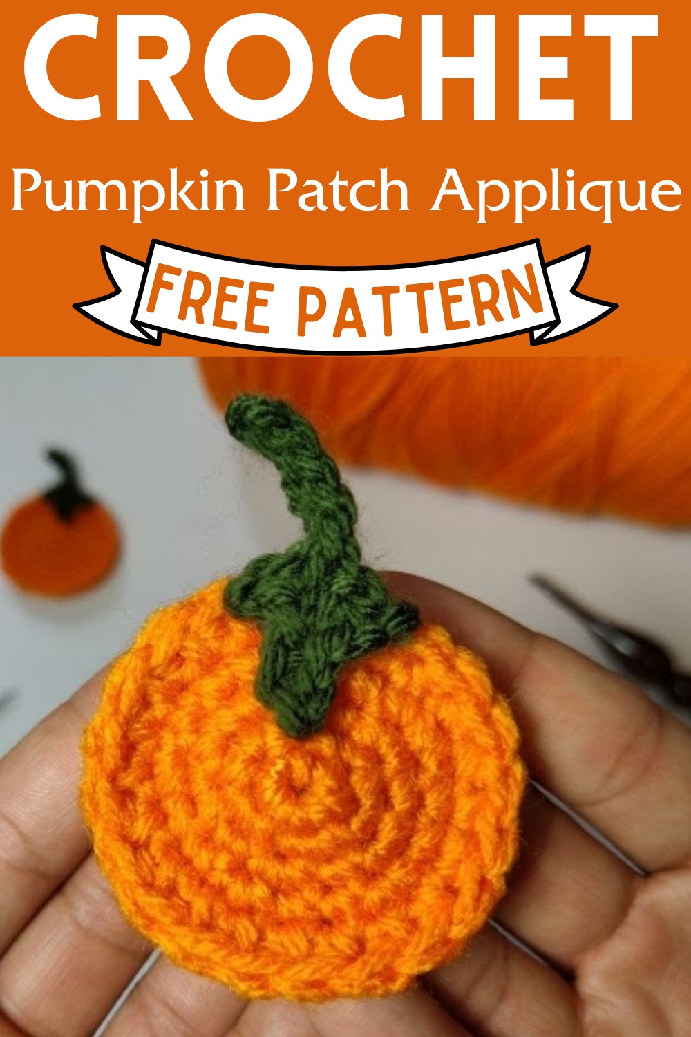 Crochet Pumpkin Patch Applique