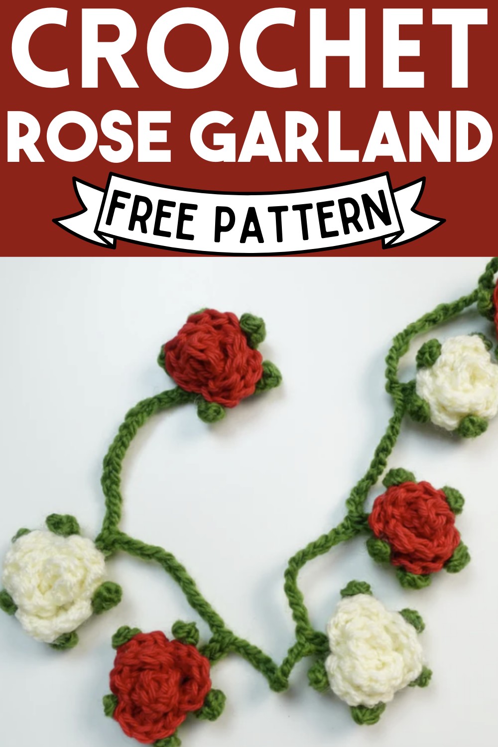 Crochet Rose Garland
