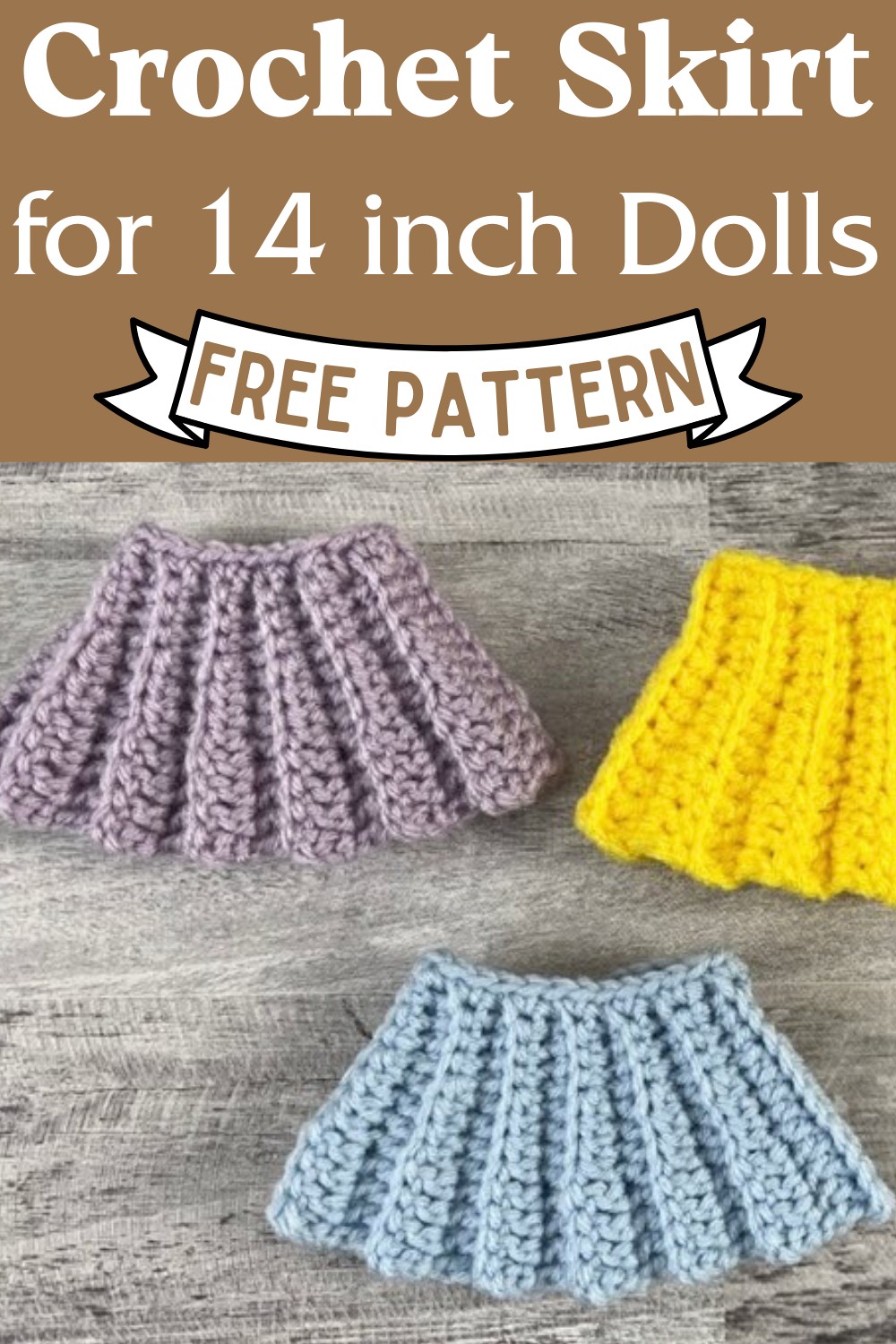 Crochet Skirt for 14 inch Dolls
