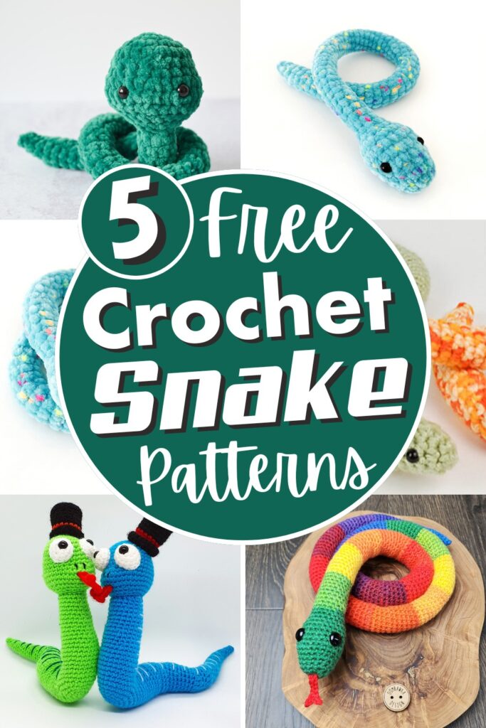 5 Adorable Crochet Snake Patterns In Different Colors - Clairea Belle Makes