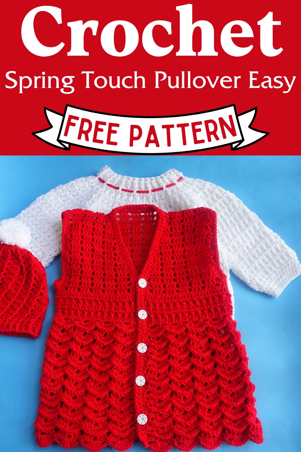 Crochet Spring Touch Pullover Easy Pattern