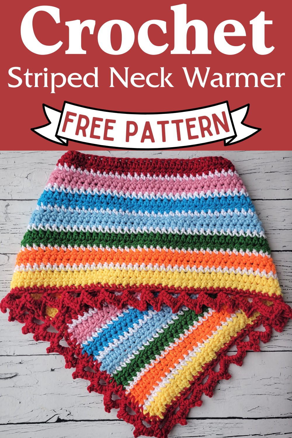 Crochet Striped Neck Warmer Pattern