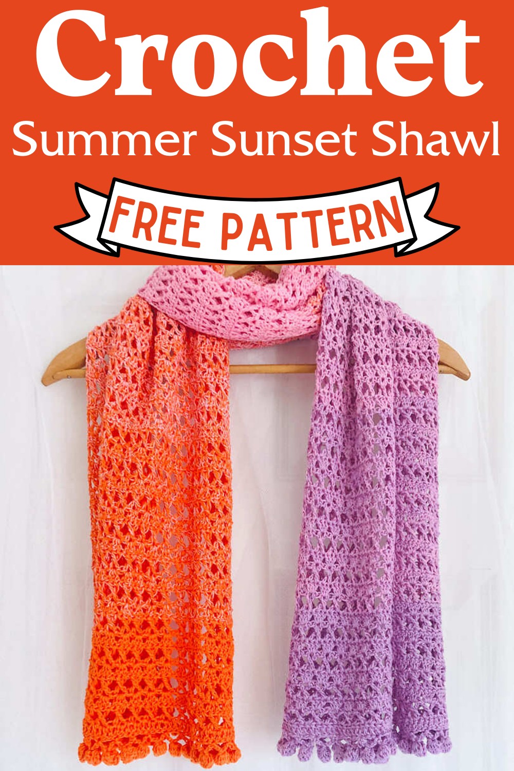 Crochet Summer Sunset Shawl Pattern