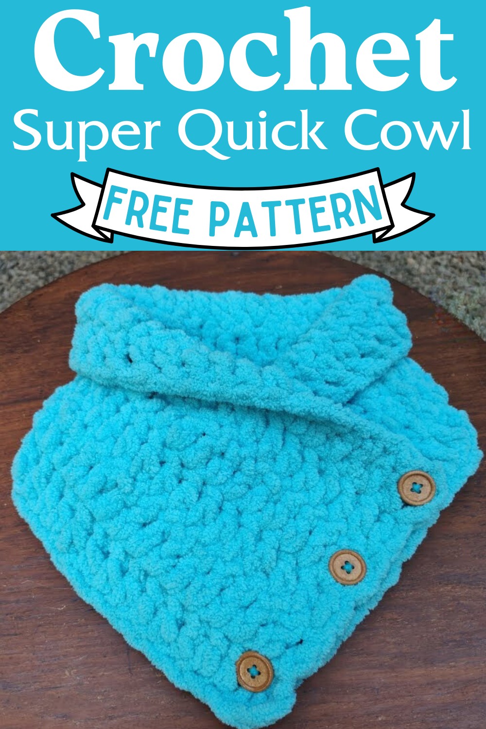 Crochet Super Quick Cowl Pattern 