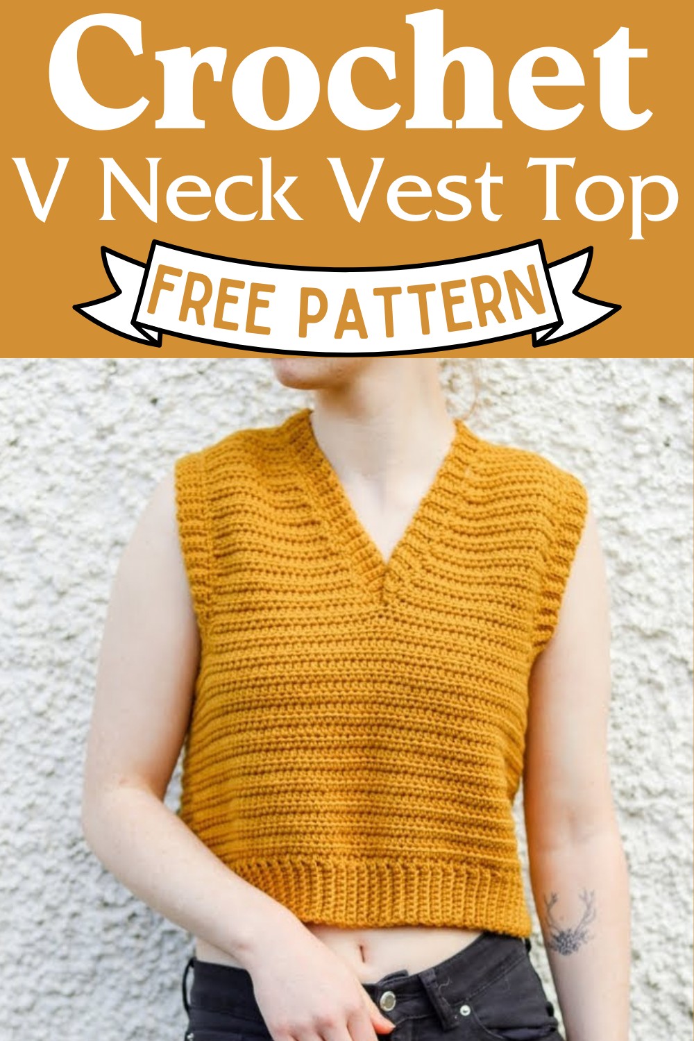 Crochet V Neck Vest Top Pattern