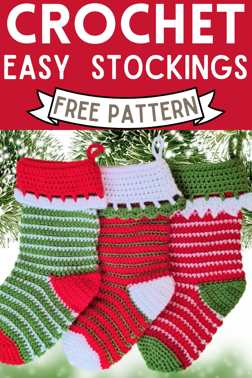 Easy Crochet Christmas Stockings Pattern