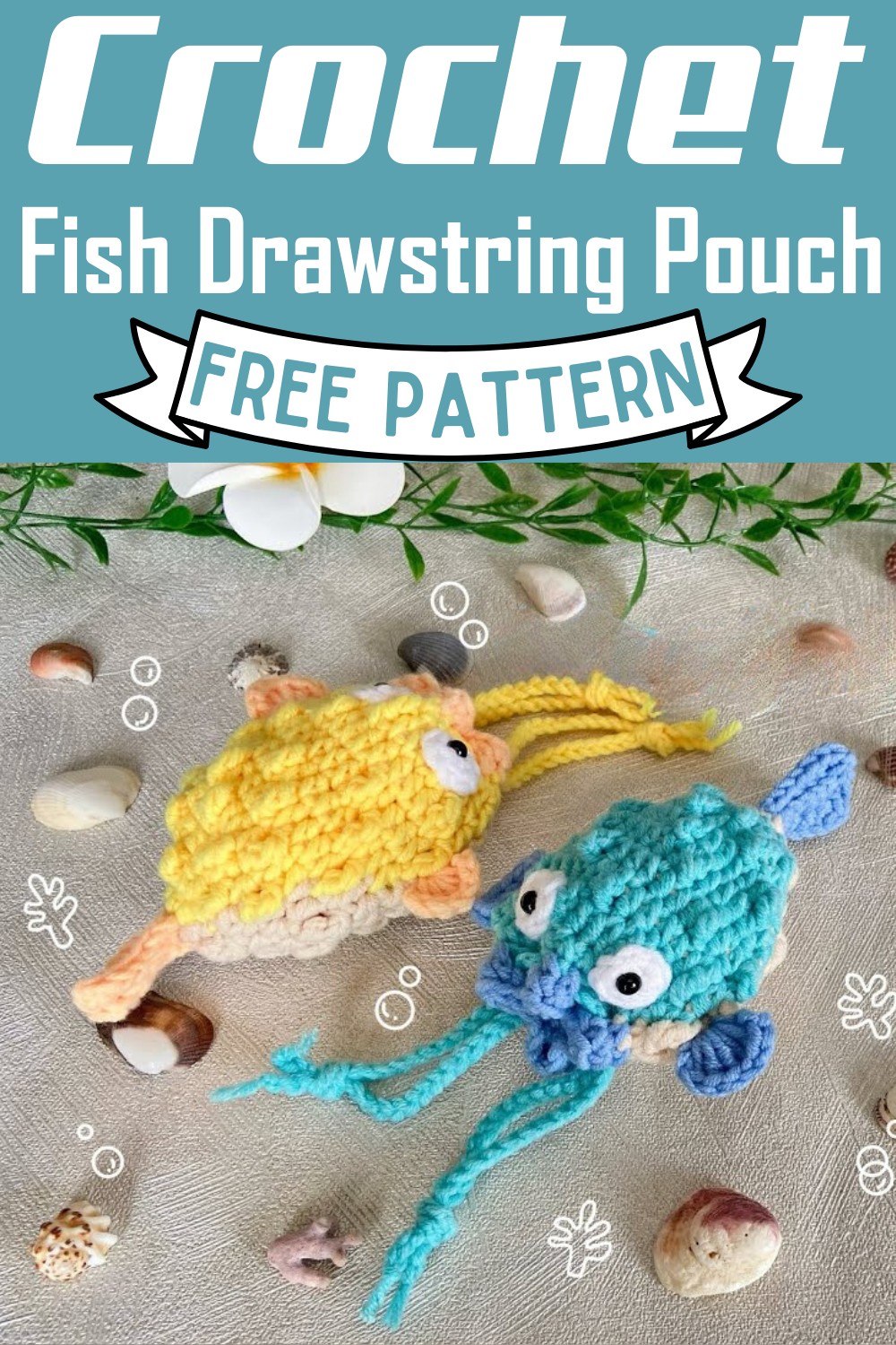 Fish Drawstring Pouch