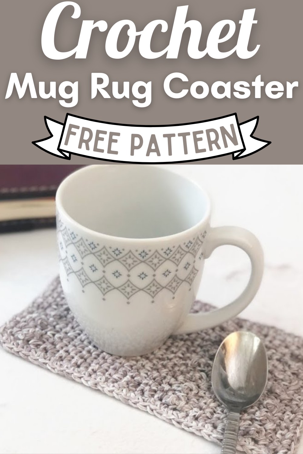 Crochet a Mug Rug Coaster with Spoon Extension