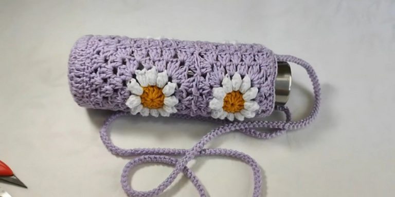 Cozy Crochet Granny Square Bottle Cover step 6