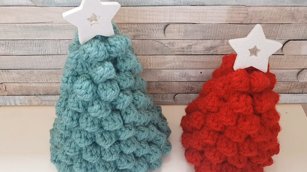 Crochet Christmas Bobble Tree step 6