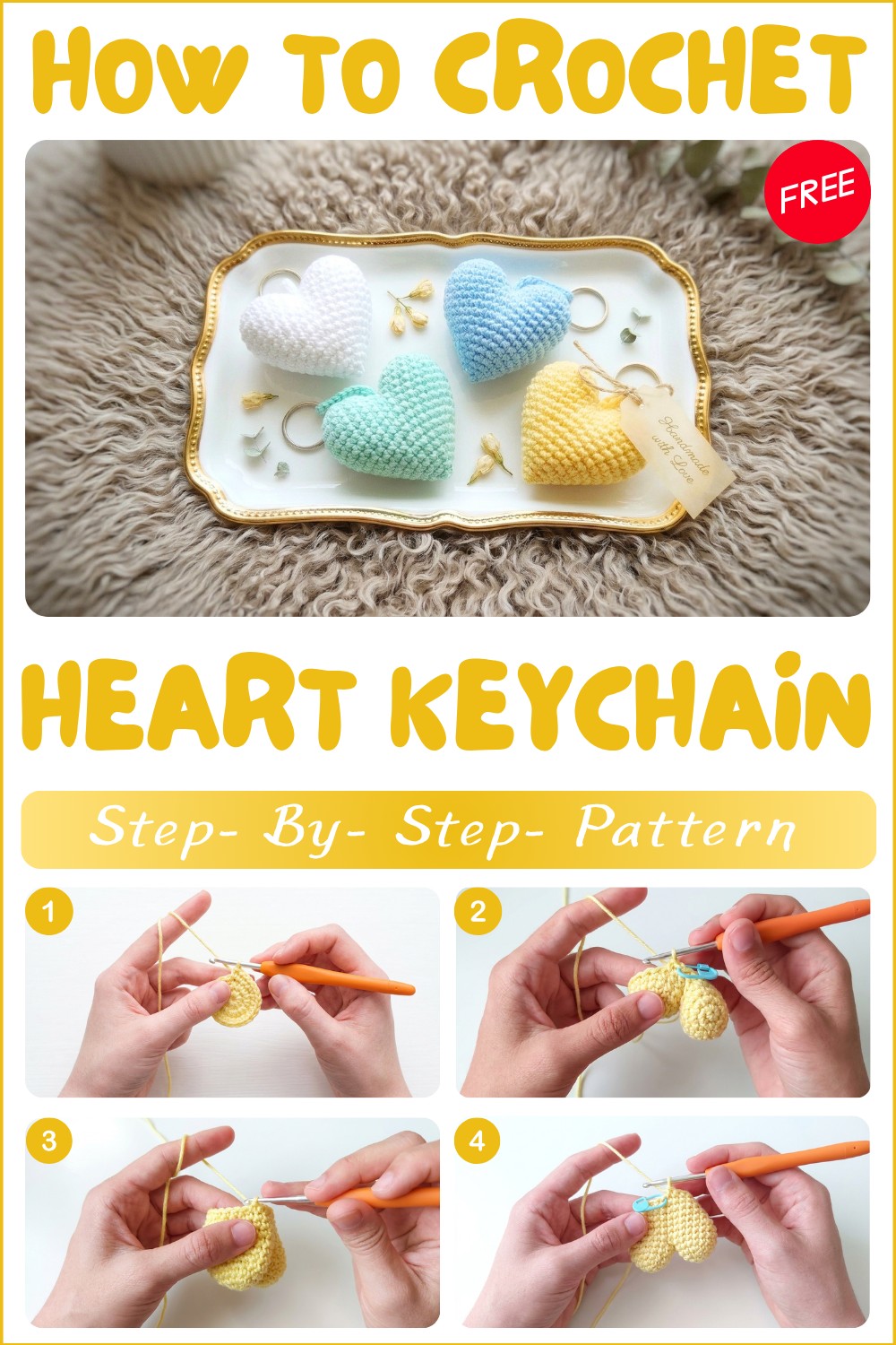 Crochet Heart Keychain Pattern A Loving Handmade Gift
