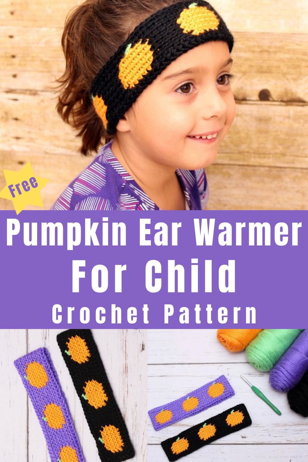 Crochet Pumpkin Ear Warmer