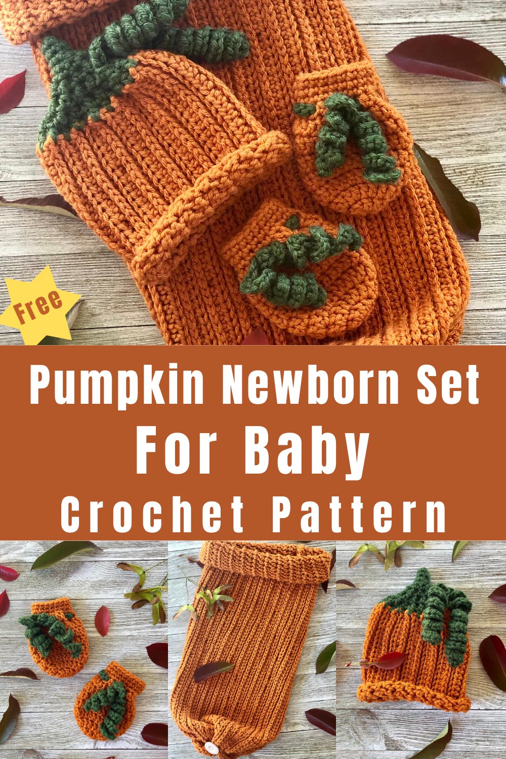 Crochet Pumpkin Newborn Set