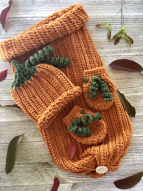 Crochet Pumpkin Ear Warmer
