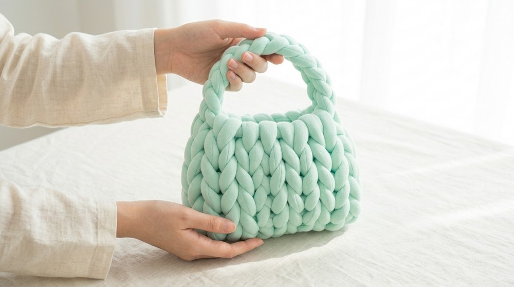 Useful Crochet Bag Pattern Made With Chunky Yarn