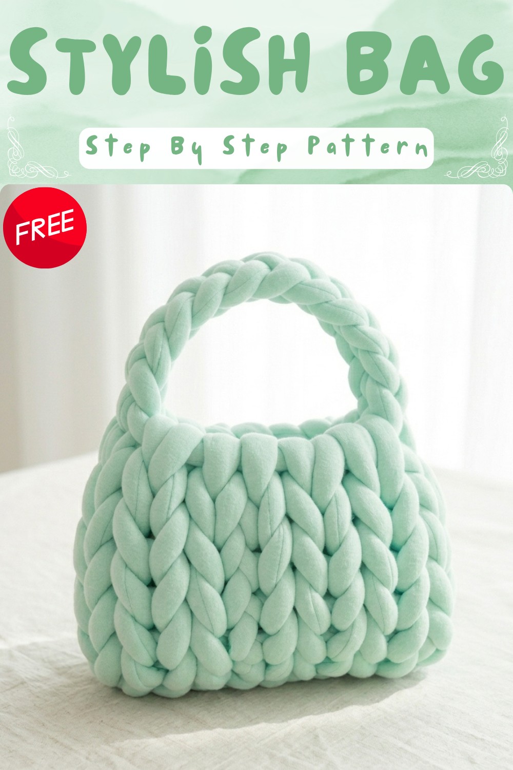 Useful Crochet Bag Pattern Made With Chunky Yarn