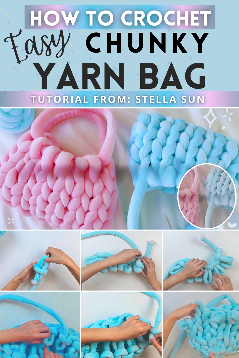 Useful Crochet Bag Pattern Made With Chunky Yarn