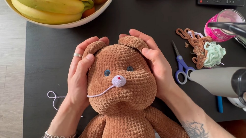 crochet teddy bear step 6