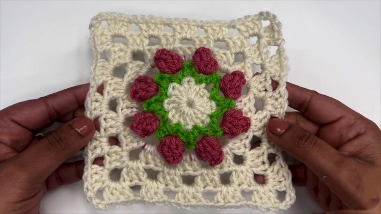 Crochet Tulip Granny Square Pattern Pattern