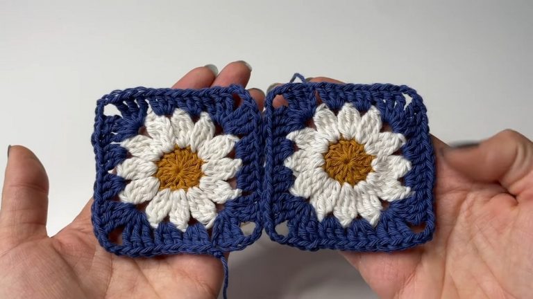 Crochet Daisy Square Pattern For Crochet Projects