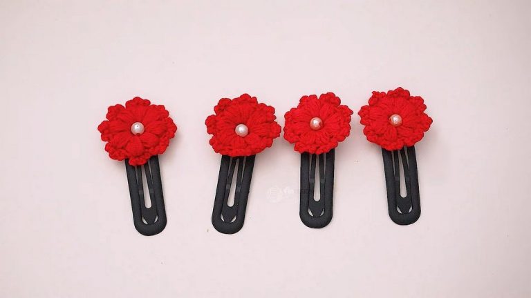 Crochet Flower Hair Clip Pattern For Personalized Gifts