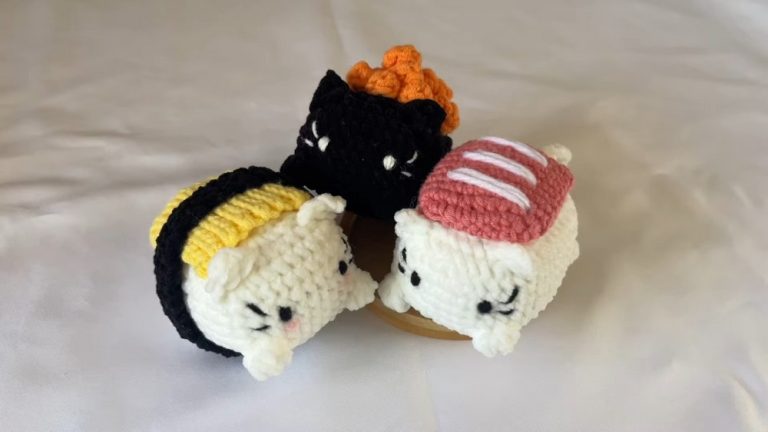Crochet Sushi Cats Amigurumi Pattern For Sushi Lovers