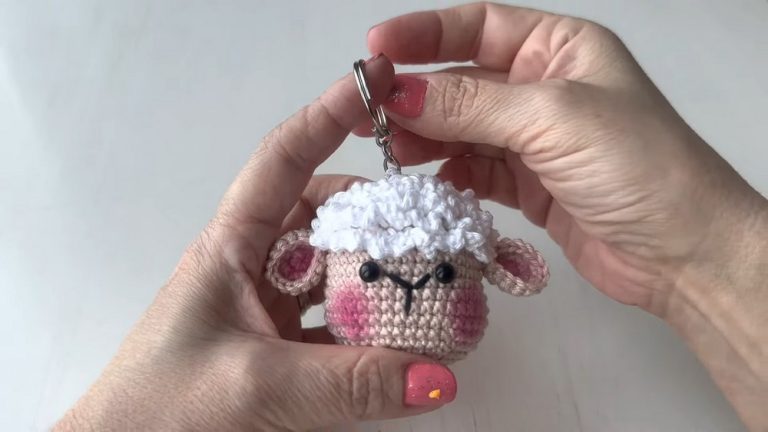 Crochet Amigurumi Lamb Keychain Pattern Free