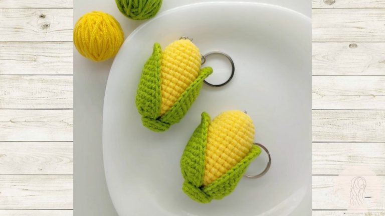Crochet Amigurumi Corn Keychain Pattern Free