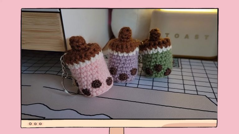 Crochet Amigurumi Boba Keychain Pattern Free