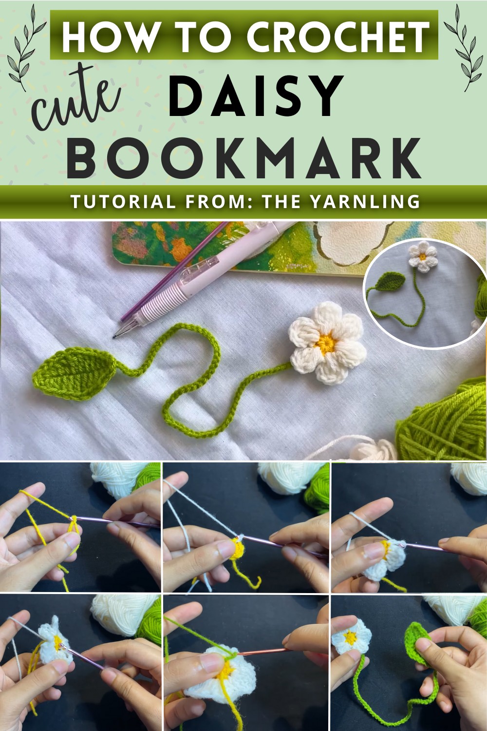 Beginner-Friendly Crochet Daisy Bookmark Pattern