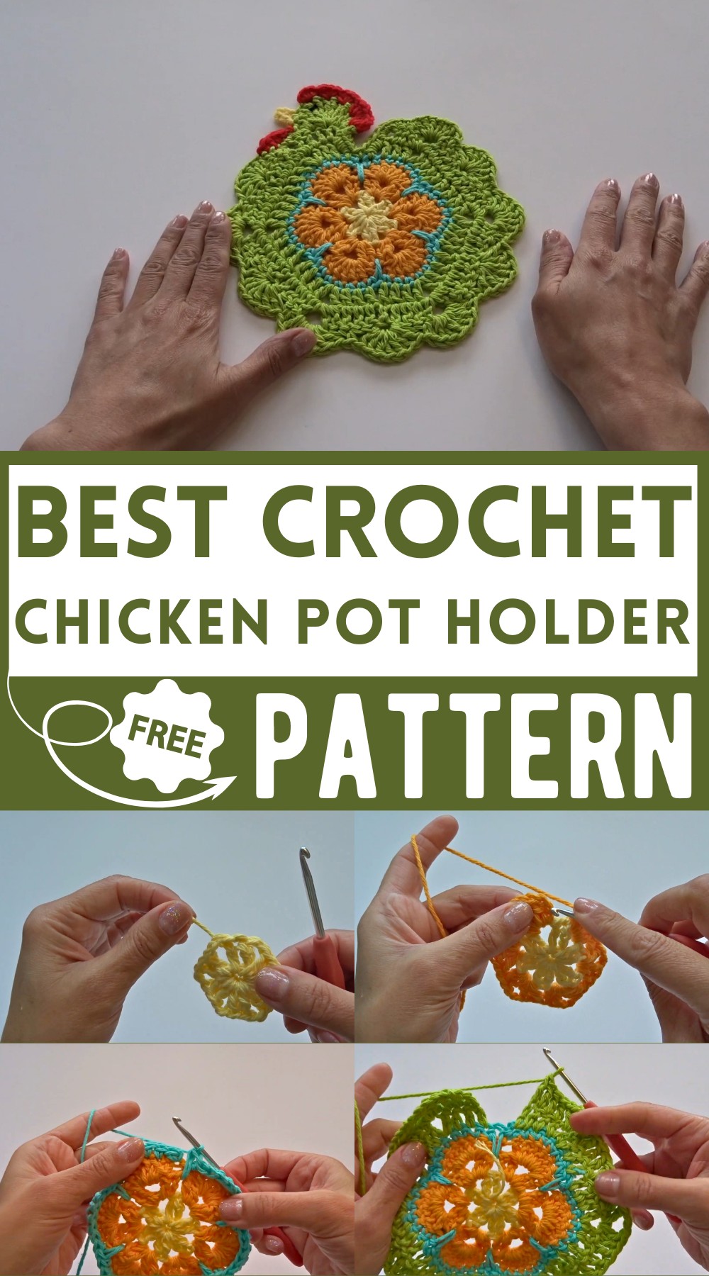 Chicken Pot Holder Crochet Pattern