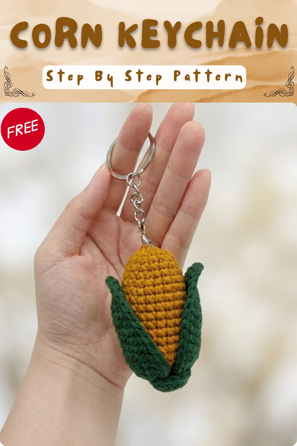 Crochet Amigurumi Corn Keychain Pattern Free 9