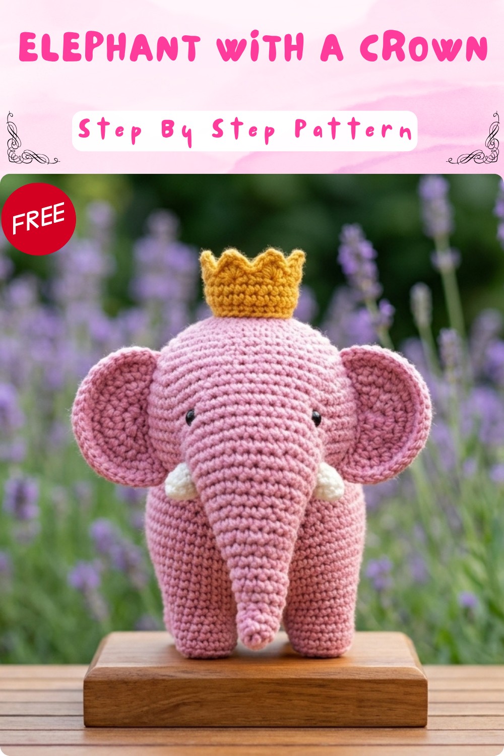 Crochet Amigurumi Elephant With A Crown 8