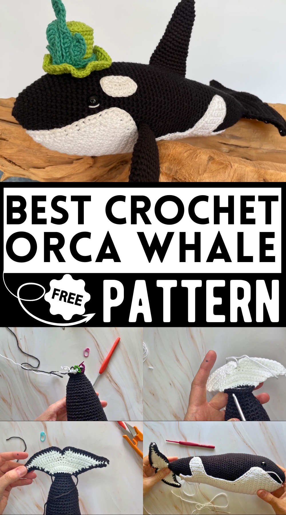 Crochet Amigurumi Orca Whale Pattern