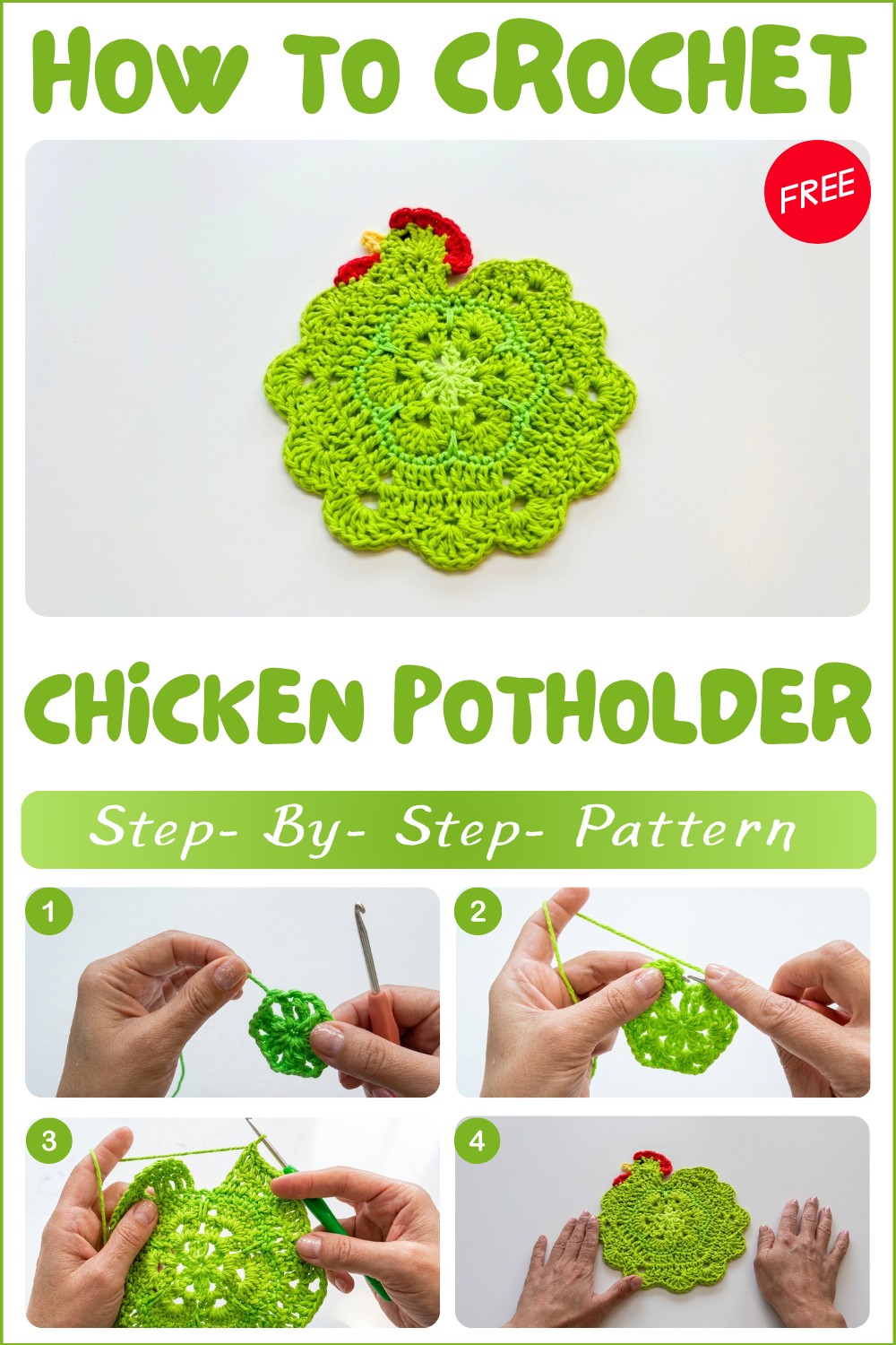 Crochet Chicken Potholder Pattern For Seasonal Gifts