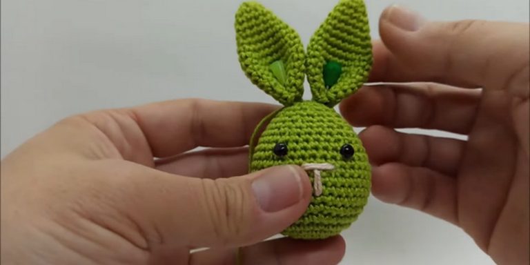 Crochet Easter Bunny Egg step 6