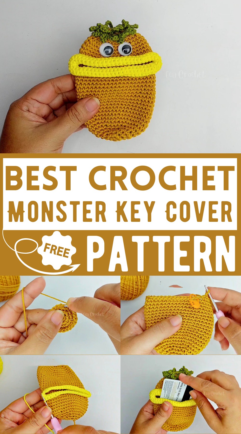 Crochet Easy Monster Key Cover