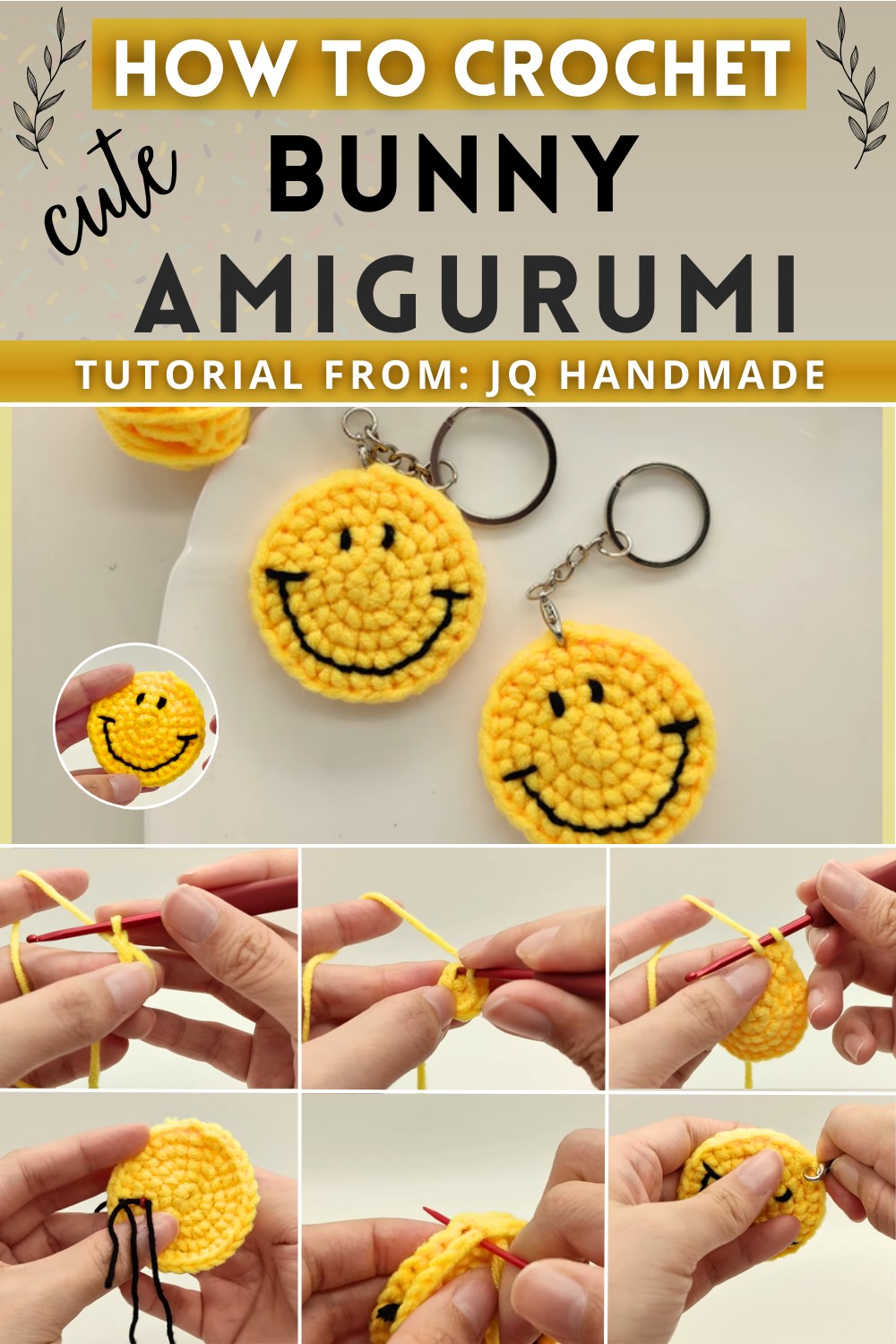 Crochet Emoji Keychain