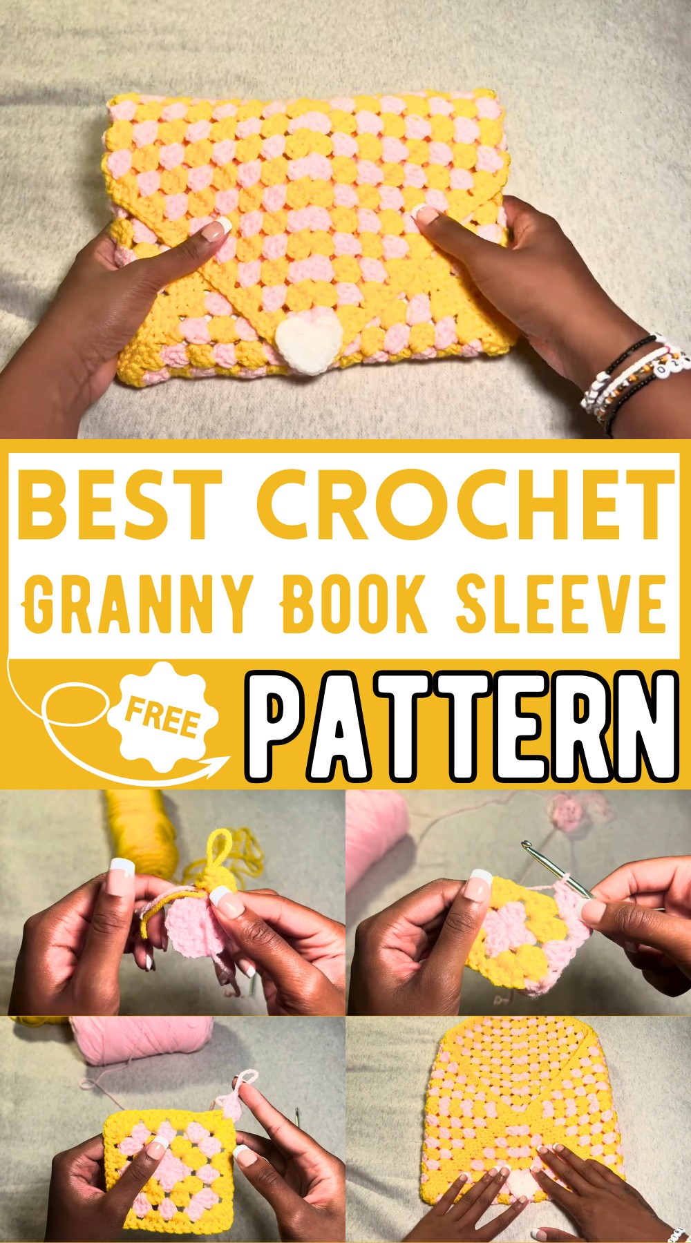 Crochet Granny Book Sleeve