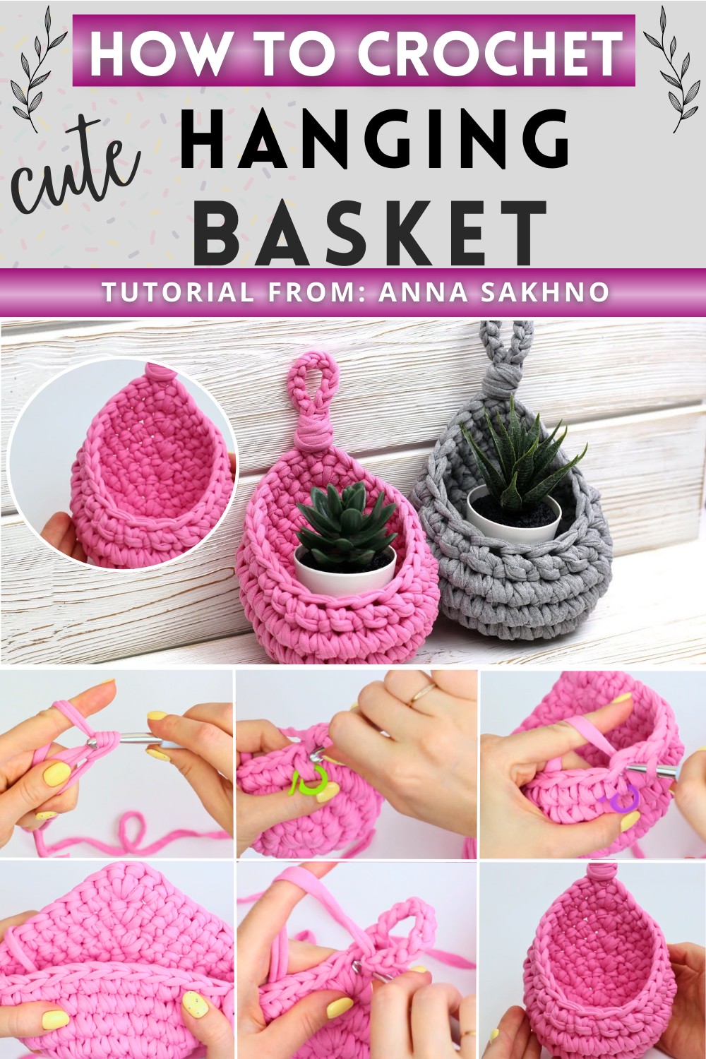 Crochet Hanging Basket