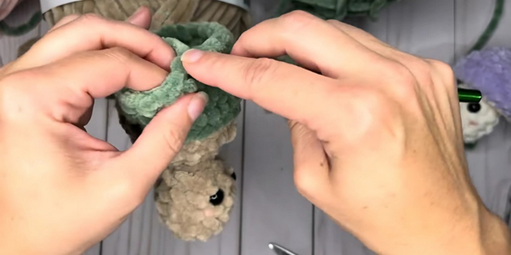 Crochet Kawaii Mushroom Popper step 5