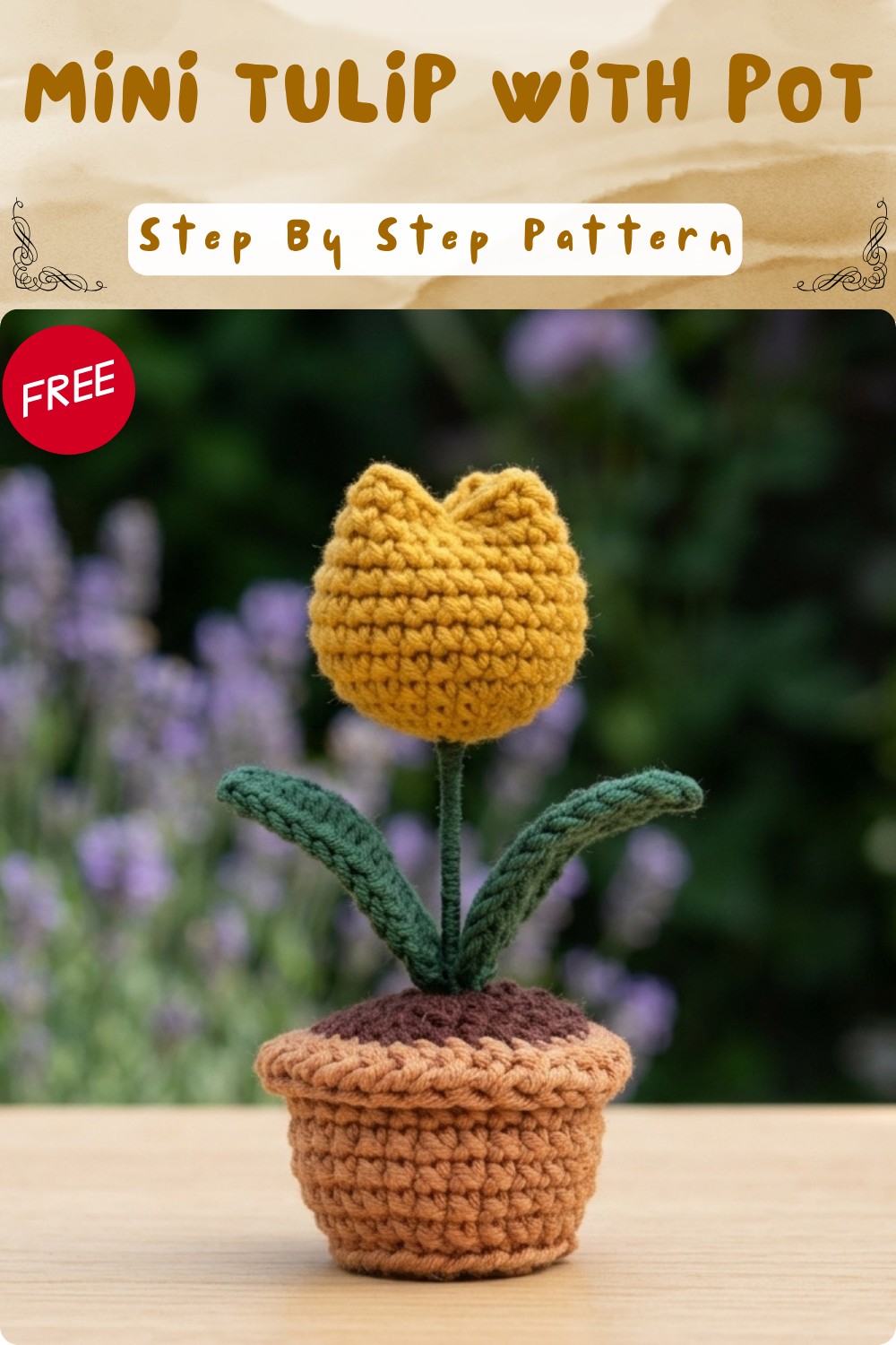 Crochet Mini Tulip Pot Pattern To Spruce Up Your Space 10