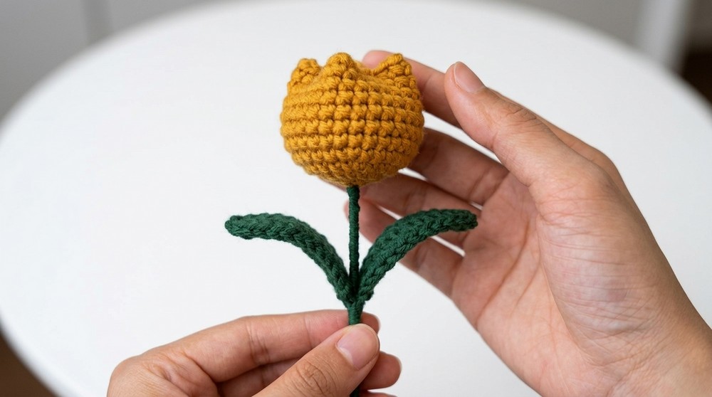 Crochet Mini Tulip Pot Pattern To Spruce Up Your Space 9