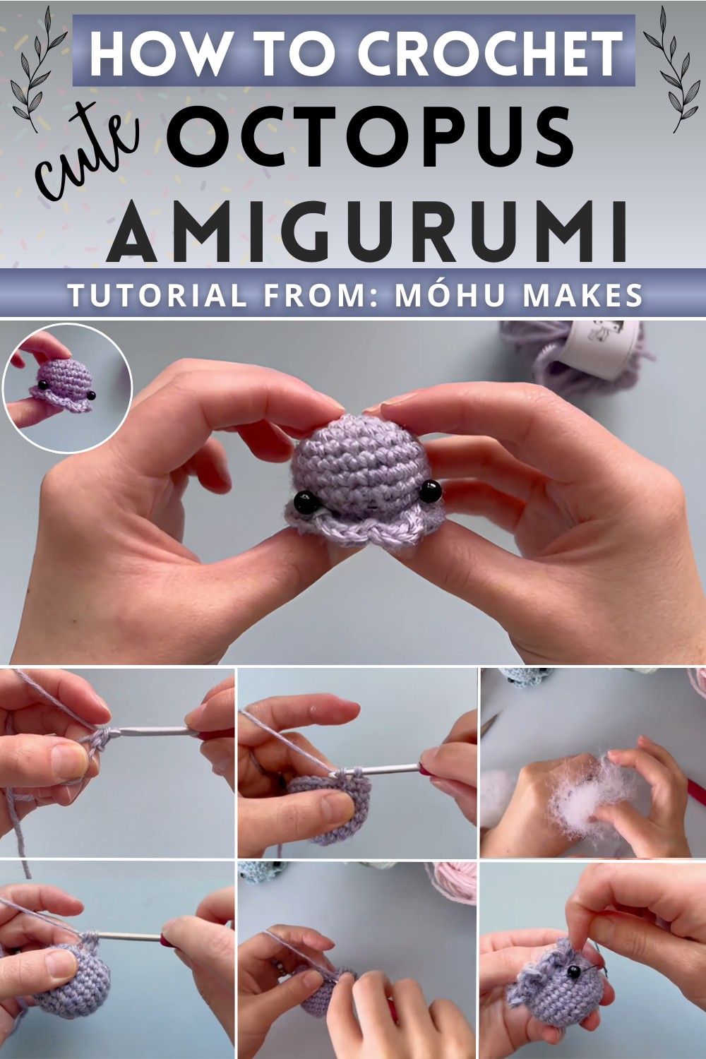 Crochet Mini amigurumi octopus