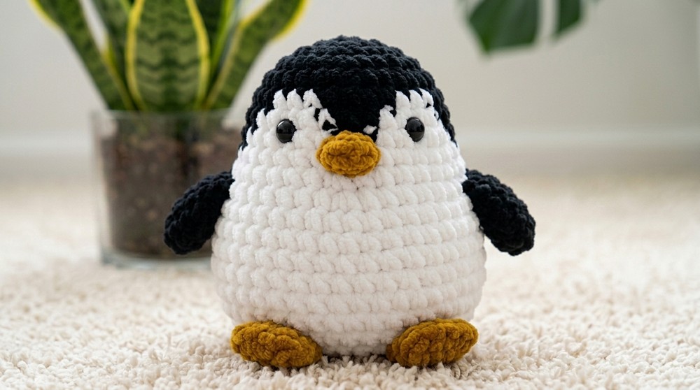Crochet Penguin easy Amigurumi penguin tutorial beginner friendly 6