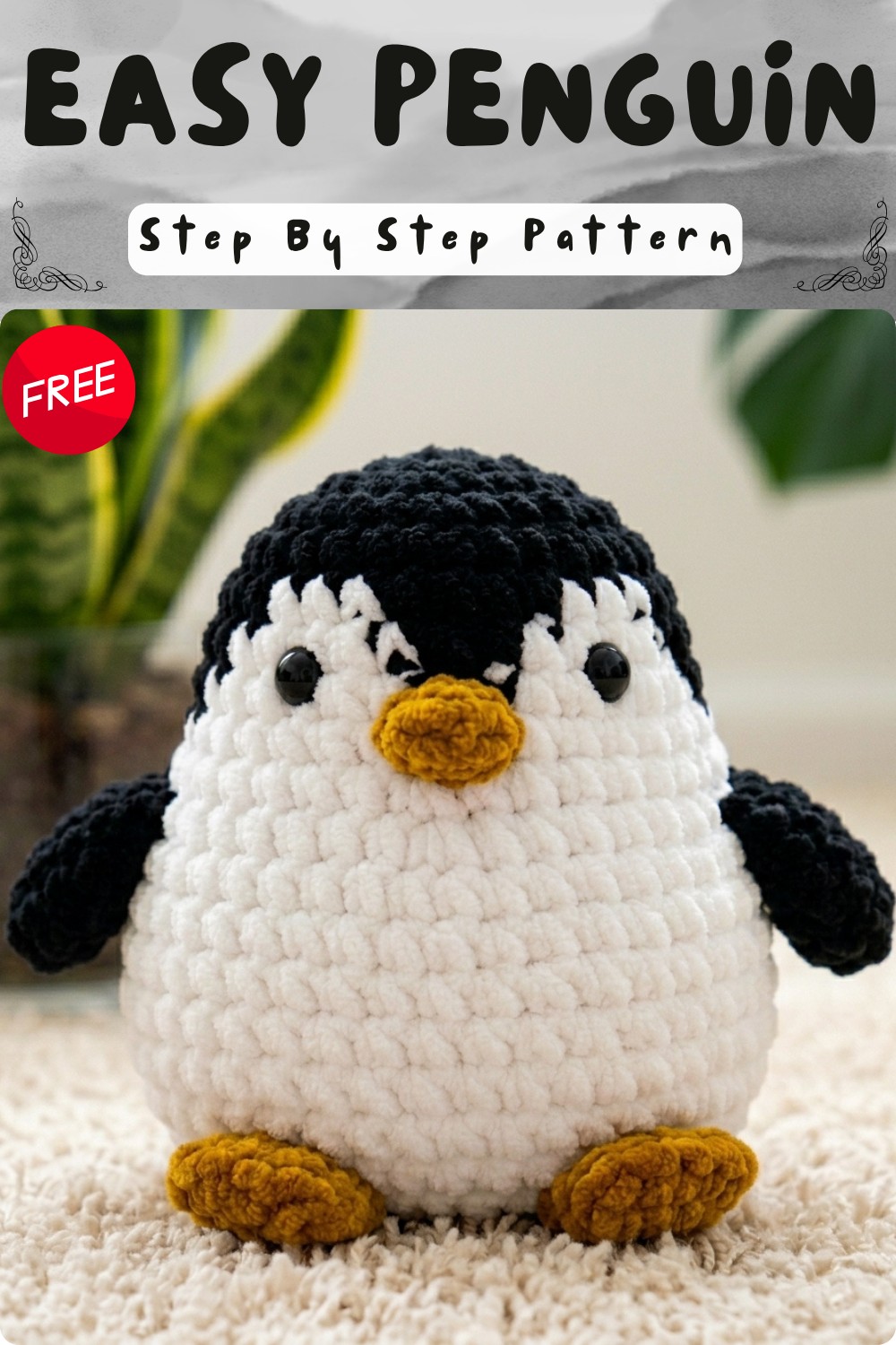 Crochet Penguin easy Amigurumi penguin tutorial beginner friendly 7